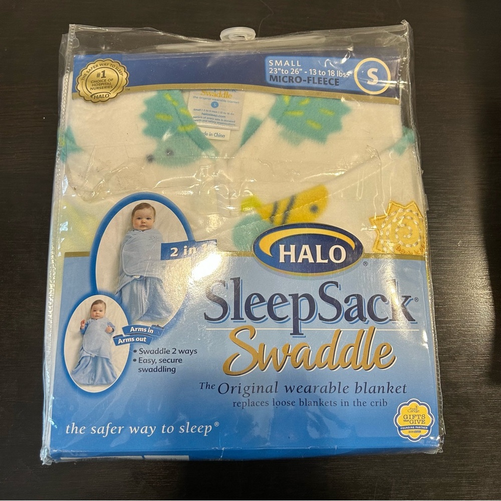 HALO SleepSack Swaddle Micro-Fleece Bee Buddies Print